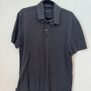 Tom Ford Classic Fit Polo Shirt in Charcoal Grey